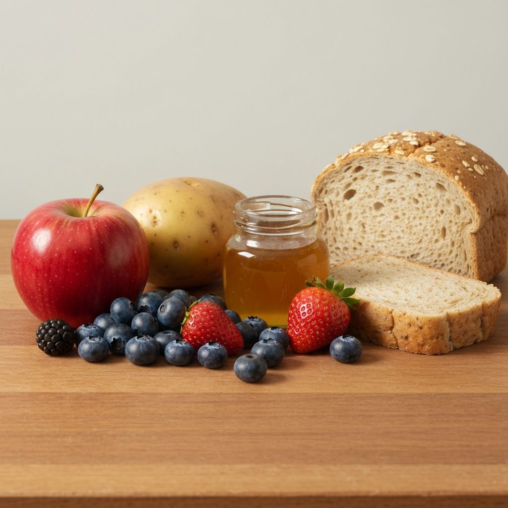 Natural food sources of carbohydrates